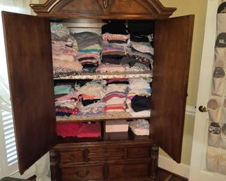 Interior of armoire