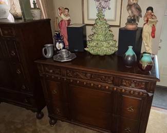Antique Dresser Jacobean Revival or Tudor Revival styling