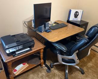 Computer Desk/ Chair and Printer