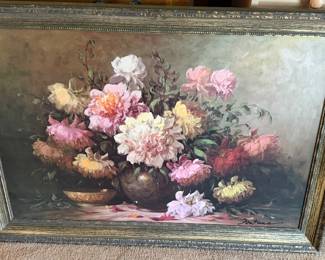 Floral still life painting
