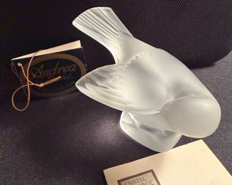 Vintage Crystal Laloue DoveFigurine