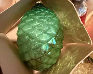 1930’s glass pinecone Christmas ornaments