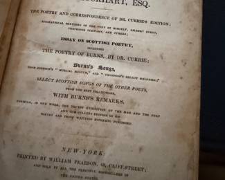 The Works of Robert Burns printed in New York by William Pearson in 1832.