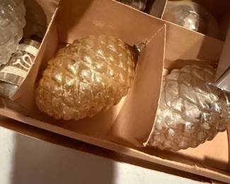 1930’s  glass pinecone Christmas ornaments