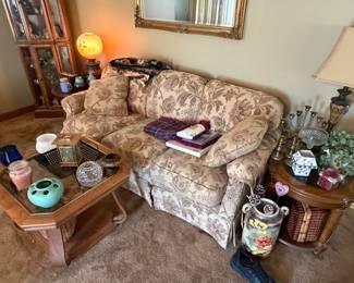 Beautiful Sofa, Coffee Table, Side Tables, and Side Chair