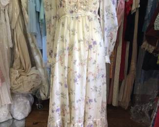 1970s Zum Zum prarie dress with butterflies and florals scattered all over.