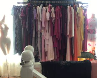 Vintage 1970s-1980s dresses. $25 room.