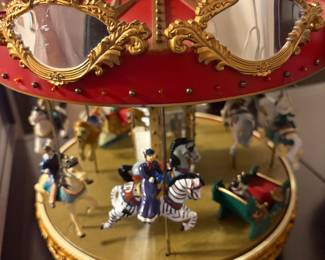 Vintage Mr. Christmas Gold Label Marquee Merry Go Round