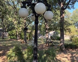 10-foot 5-arm Gothic Lion antique light post (Has been taken down and ready for transport)