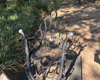 Hand Forged, Vintage Horseshoe Chair (One of a Kind)