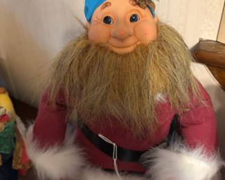Vintage Brinns Hidden Kingdom Father Holly Christmas Elf Gnome 1990