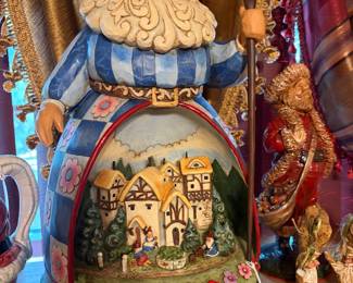 Vintage Jim Shore Solar Garden Gnome Diorama