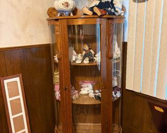 Curved Glass Curio Cabinet