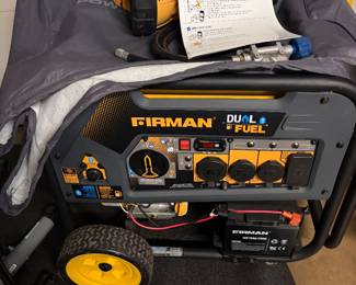 Like New Firman Dual Fuel Generator The Firman Dual Fuel Inverter Portable Generator (such as the 3200W/3300W models featuring a 12V DC power port) runs on gasoline or propane and delivers reliable, quiet power
