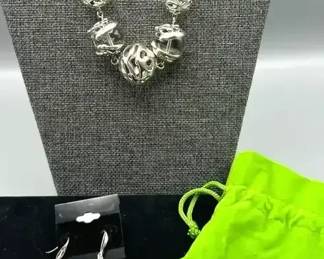 RLM Robert Lee Morris Sterling Silver Necklace and Earrings