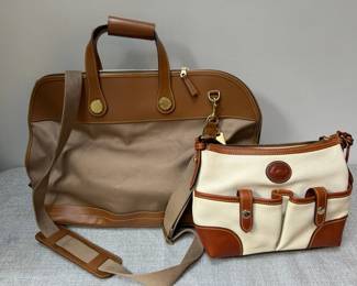 Dooney  Bourke Cabriolet Travel Bag and All Weather Leather AWL Double Pocket Letter Carrier, NWT