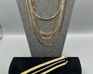 Lot of 4 Sterling Necklaces and 3 Sterling Bracelets