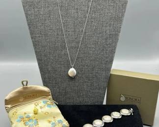 Honora Sterling Silver and Freshwater Cultured Pearl Pendant Necklace and Bracelet