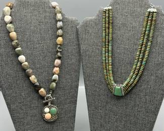 Lot of 2 Southwestern Style Beaded Necklaces by Carolyn PollackRelios
