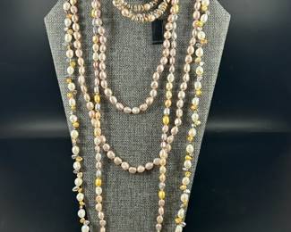 Lot of 4 Honora Cultured Freshwater Pearl Necklaces and 1 Bracelet
