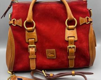 Dooney  Bourke Jones Small Red Nubuck Leather Satchel NWT