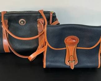 Dooney  Bourke Black Large Domed Satchel and Black All Weather Leather Essex Crossbody Bag, NWT