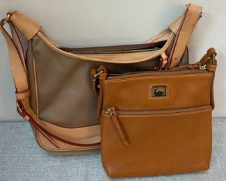 Lot of 2 Dooney  Bourke Bags Dillen Letter Carrier  Nyon Crescent Hobo Crossbody Bags