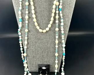 Lot of 3 Honora Collection Cultured Freshwater Pearl Necklaces and 2 Pairs of Earrings