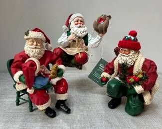 3 Santa Claus Figurines by Midwest Importers of Cannon Falls, Inc.