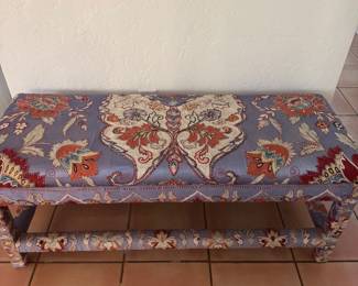Embroidered bench