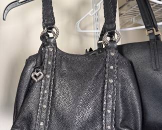 Vintage Brighton black pebbled leather shoulder bag