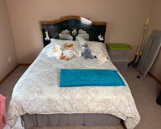 Full bed with Head board with built in light