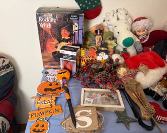 Vintage Rocking Witch and other halloween decor!