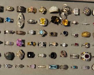 72 Sterling Silver Rings