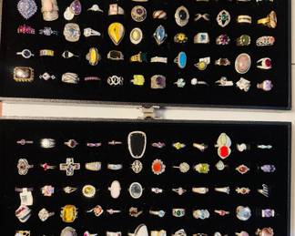 144 Sterling Silver Rings
