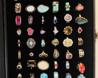 72 Sterling Silver Rings
