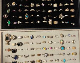 144 Sterling Silver Rings