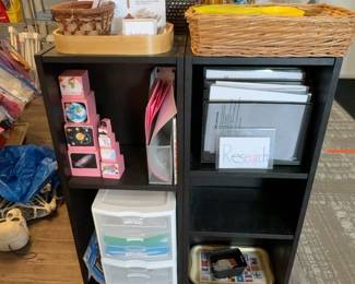 LE002 Black classroom storage cabinet with geographycultural materials bins and teaching resources