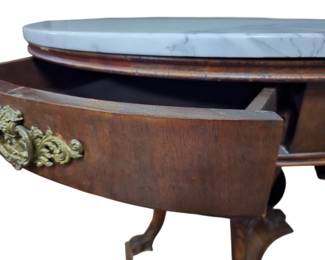 Marble top entry table 1940s
