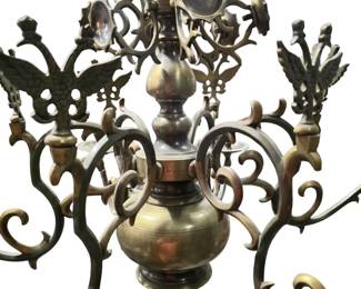 6 foot tall brass Candelabra's