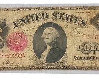 1917 Red Seal One Dollar bill