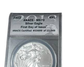 Silver Eagle First day of Issue 2013