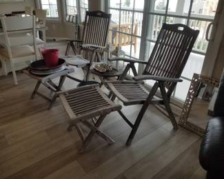 Teak chairs & table