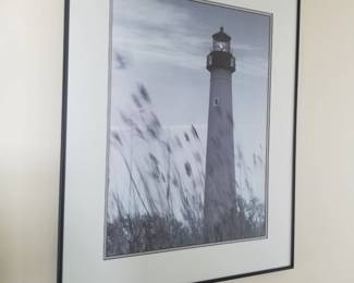 Framed lighthouse photo