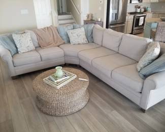 Stunning sectional sofa by Surfside Casual; coffee table
