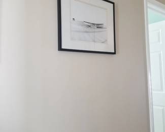 Framed boat art