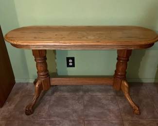 Oval Oak Table Claw And Ball Foot