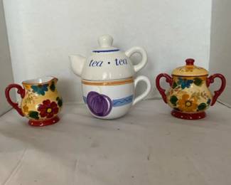 Oneida Kitchen Sunset Bouquet Sugar And Creamer Set