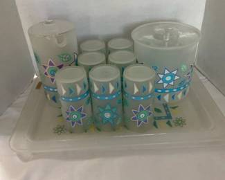 Frosted Plastic PatioBarware Set