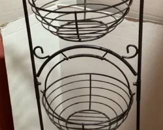 Black Wire Three Tier Basket